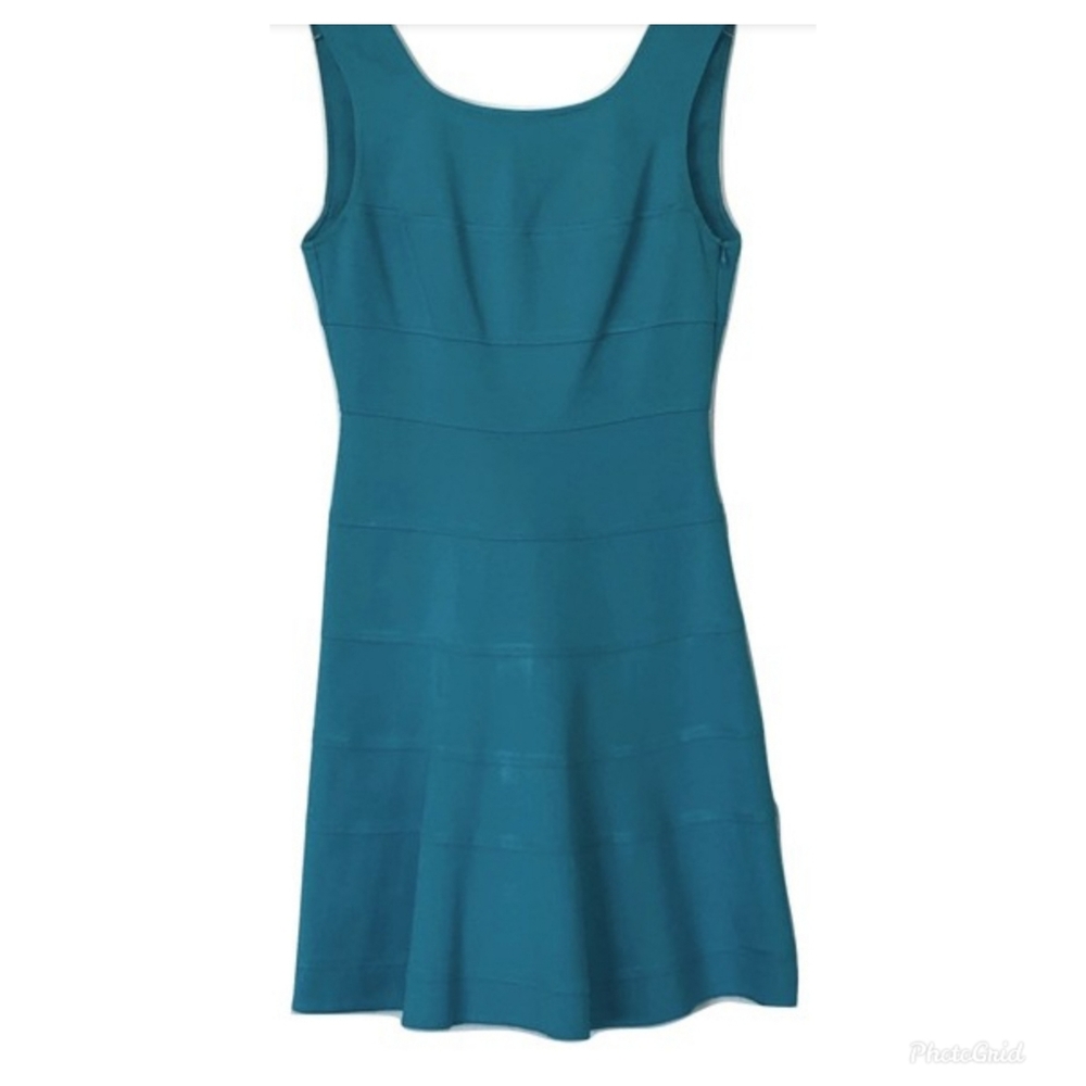 Trina Turk Turquoise Fit and Flare Dress Sz 4